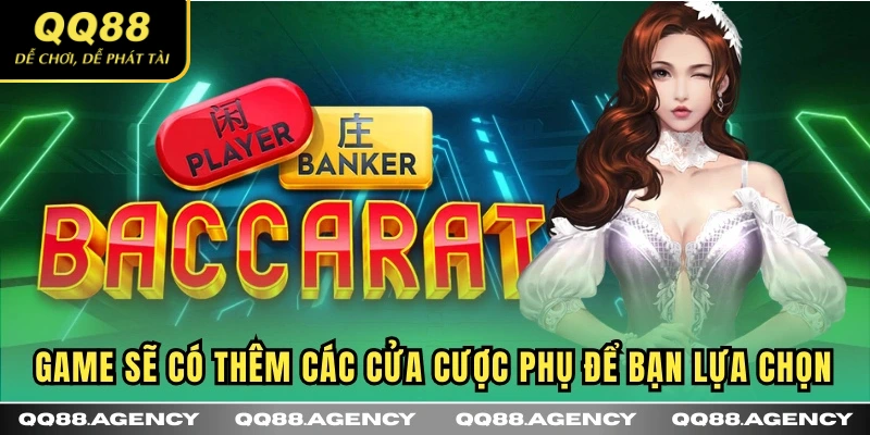 Game sẽ có thêm các cửa cược phụ để bạn lựa chọn